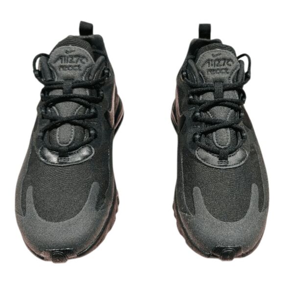NWOB NIKE Air Max 270 React 'Triple Black' Running Shoes Size 8.5 - Picture 4 of 9